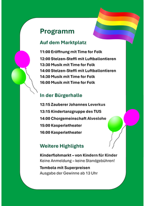 Programm vom Grünes Marktfest am 13.09.2026 von 11 bis 17 Uhr
