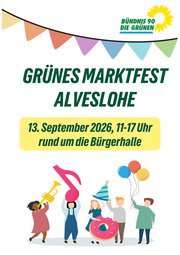 Plakat zum Grünes Marktfest am 13.09.2026 von 11 bis 17 Uhr