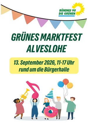 Plakat zum Grünes Marktfest am 13.09.2026 von 11 bis 17 Uhr
