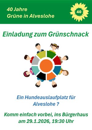 Grünschnack am 29. Januar 2026 um 19:30 Uhr im Bürgerhaus (Am Bahnhof 2), Alveslohe