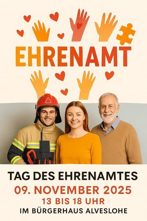 Tag des Ehrenamtes am 9. November 2025 im Bürgerhaus Alveslohe